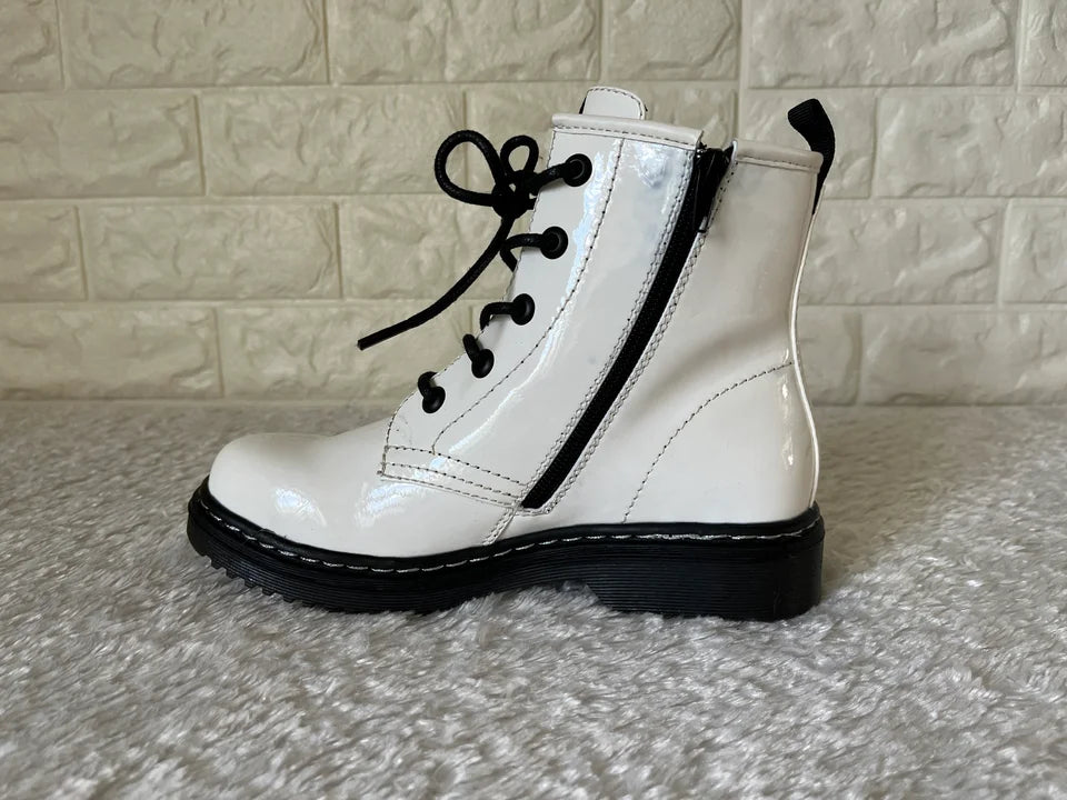 Sylvine weiße Mädchenstiefel - Rechts 37