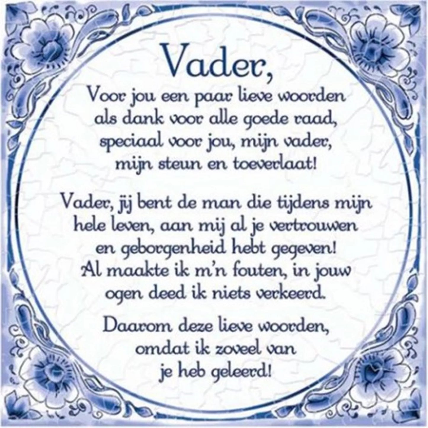 Delfter Blaue Fliese - Lustige Texte