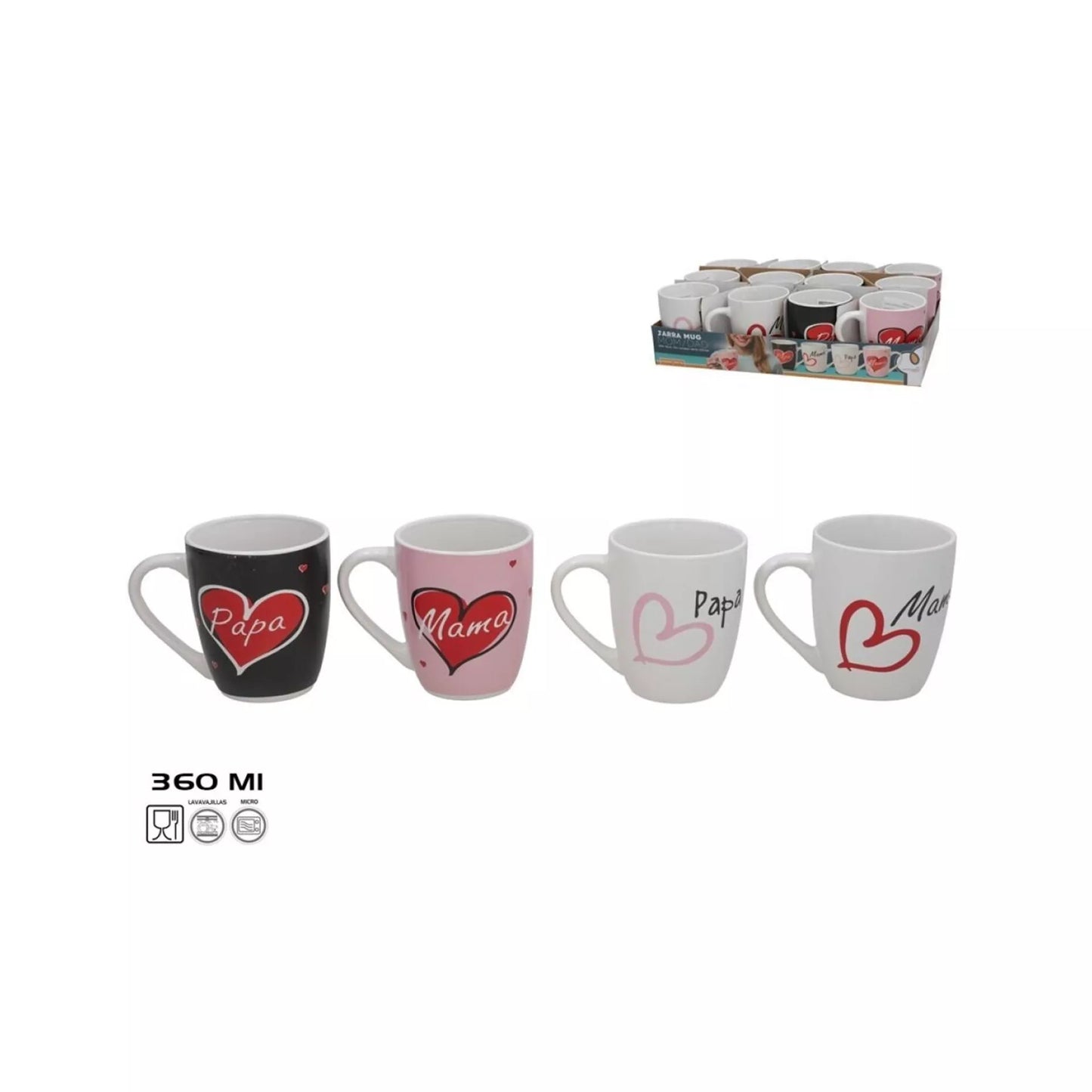 Beker - Mama of Papa met hart