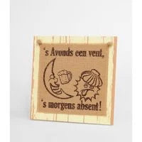 Holzschild mit lustigem Text
