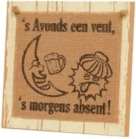 Holzschild mit lustigem Text