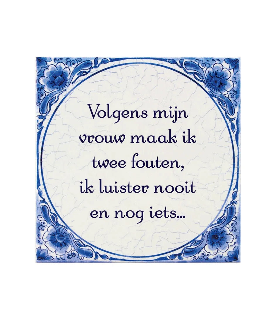 Delfter Blaue Fliese - Lustige Texte