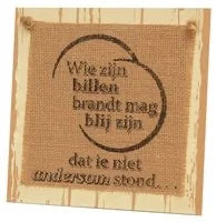 Holzschild mit lustigem Text
