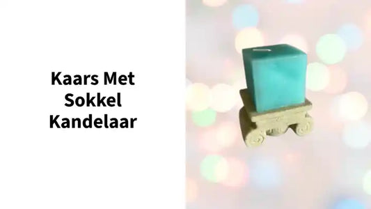 Kaars met sokkel kandelaar by@Outfy