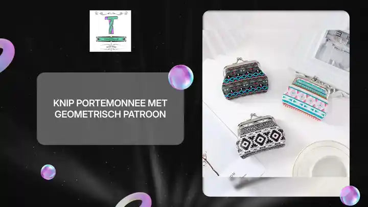 Knip portemonnee met geometrisch patroon by@Outfy