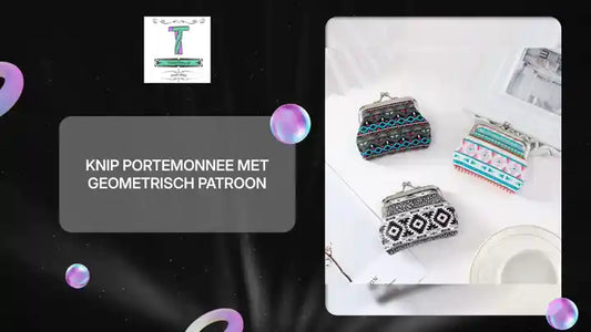 Knip portemonnee met geometrisch patroon by@Outfy
