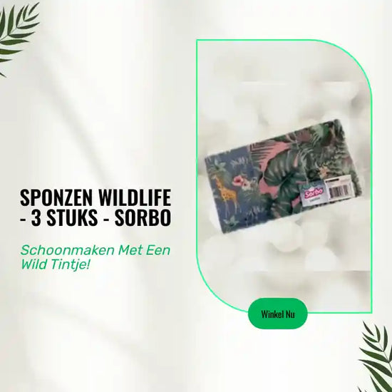 Sponzen wildlife - 3 stuks - Sorbo by@Outfy