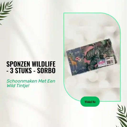 Sponzen wildlife - 3 stuks - Sorbo by@Outfy